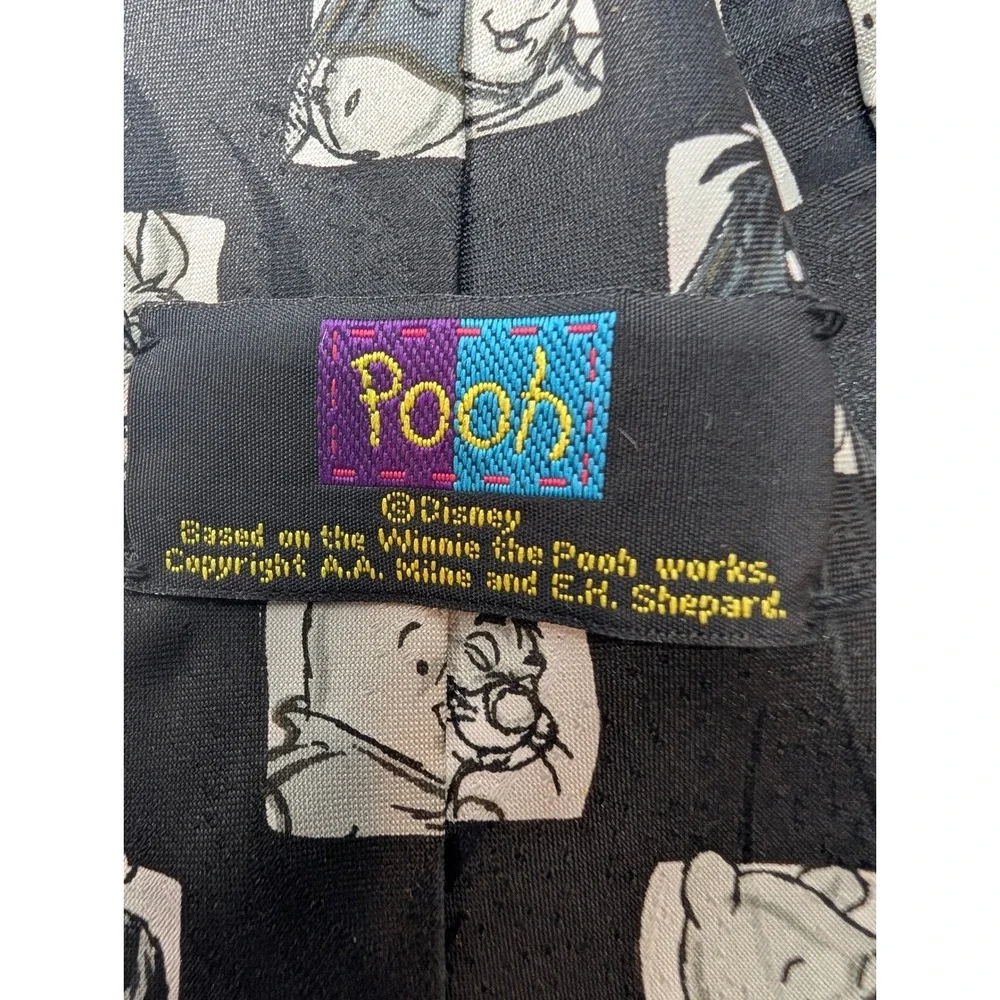 2pc Disney Pooh Vintage Winnie the Pooh Eeyore Tigger Men's Necktie 90s Cartoon